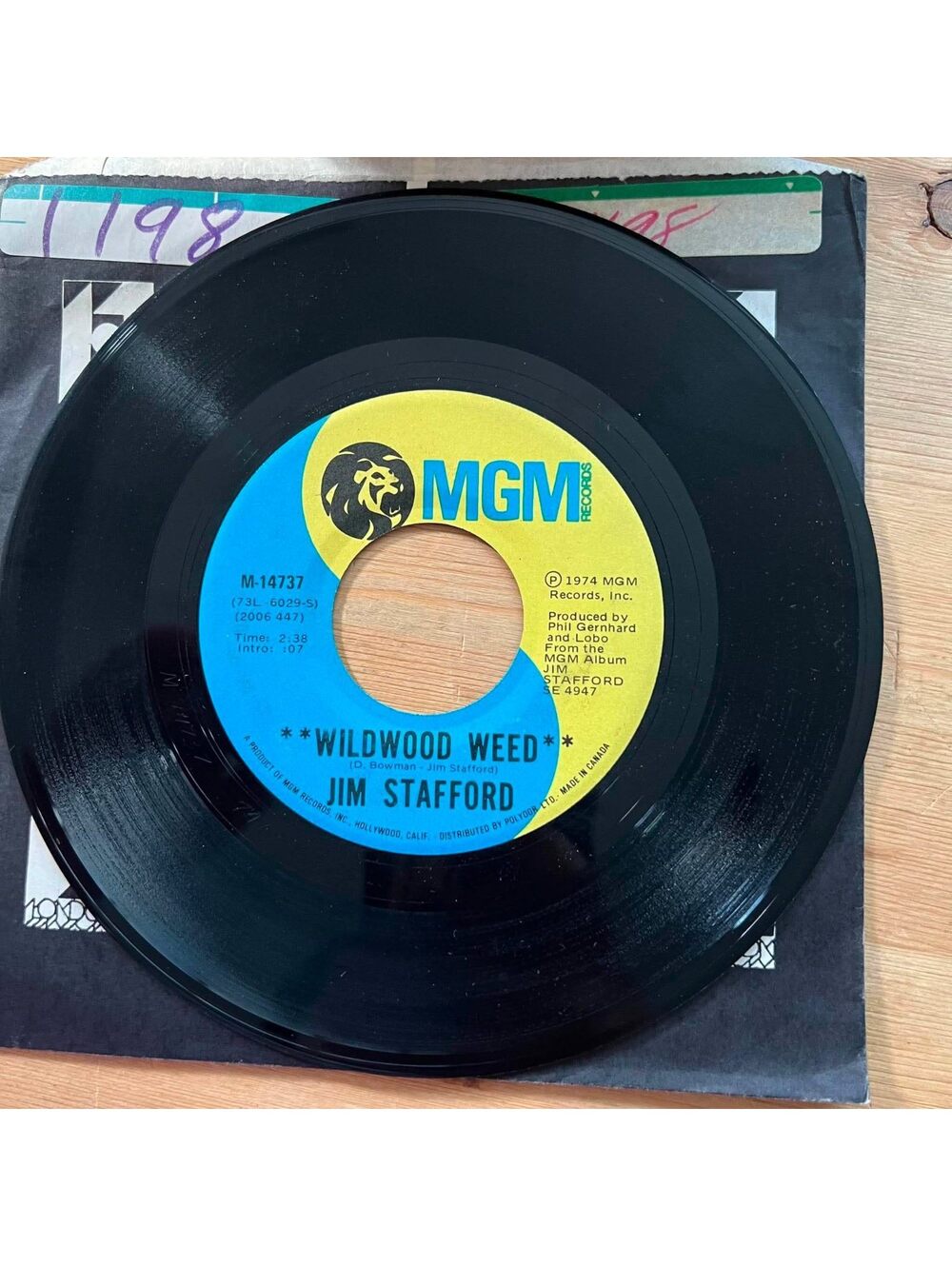 Jim Stafford - Wildwood Weed/The Last Chant 45rpm VG+ R08